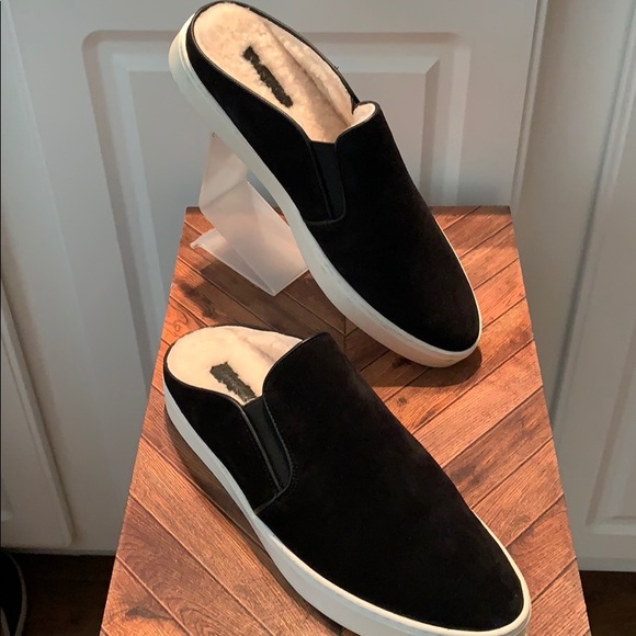 shearling lined slip on sneakers